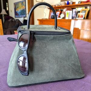 Vintage, suede handbag purchased in Paris. Gorgeous statement piece